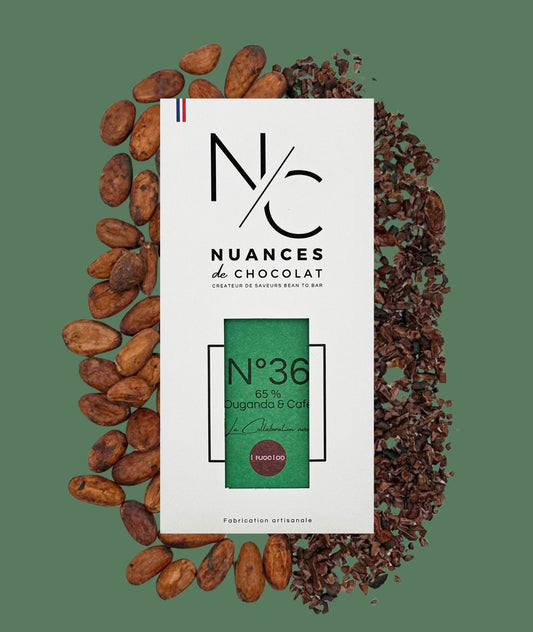 N°36 Tablette Chocolat Noir Ouganda 65 % - café
