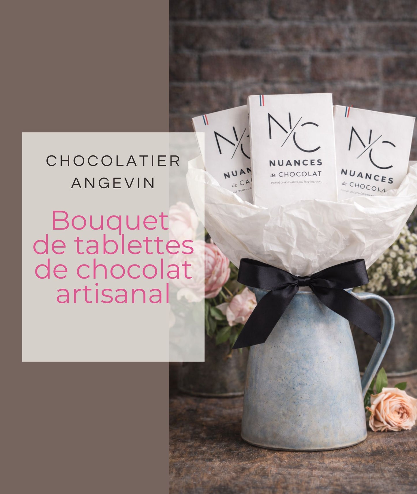 Bouquet de tablettes de chocolat