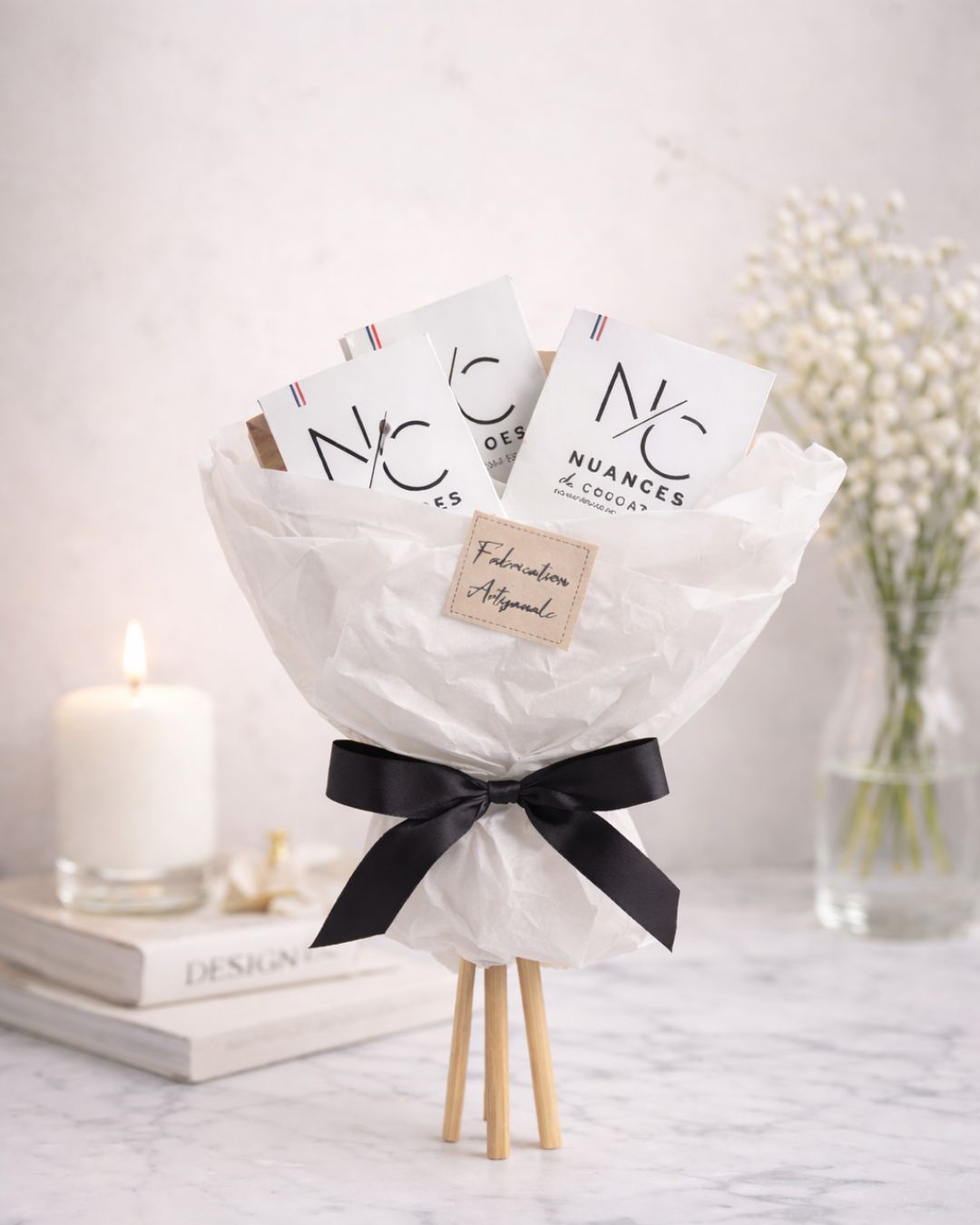Bouquet de tablettes de chocolat